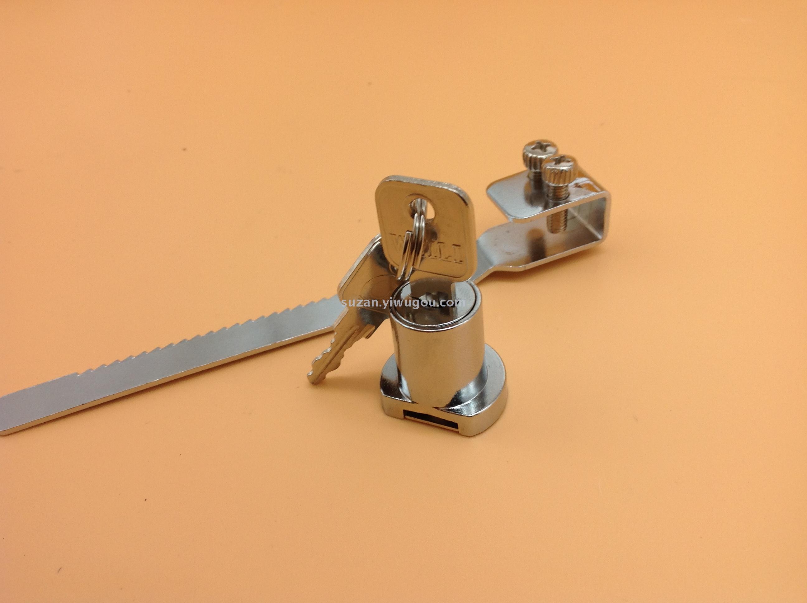 Shuzan nail-free curtain track, glass cabinet lock, display cabinet glass sliding door lock, sawtooth lock, fixed window safety lock