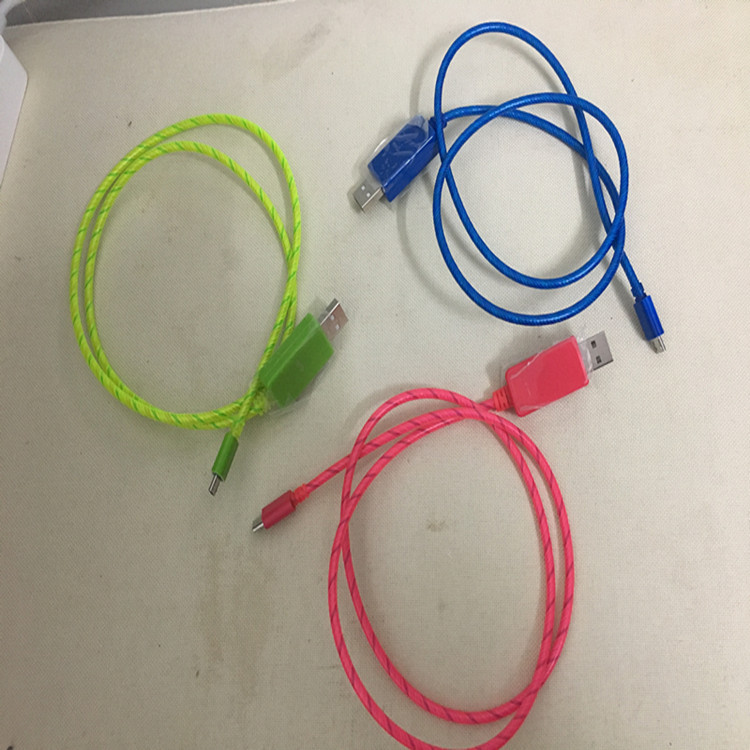 Iphone5/6s /7 Luminescent streamer Tracking EL data cable/streamer data cable