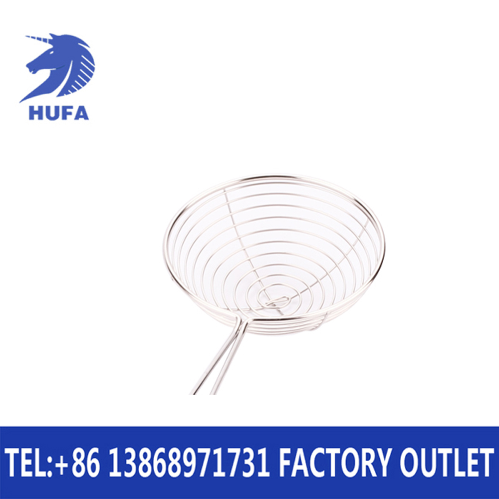 酒店用品 无磁油炸篮红胶柄滤油网不锈钢薯条炸篱细节图