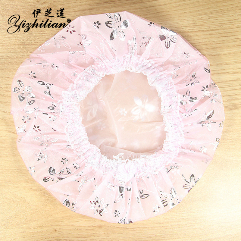 双层防水浴帽成人沐浴帽女款洗澡头套厨房炒菜防油烟帽子头发罩