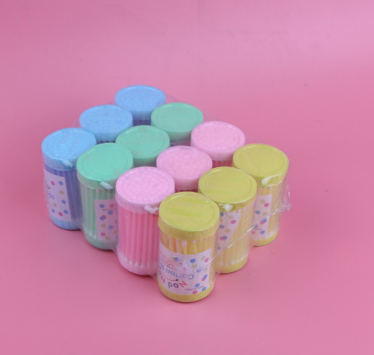Wholesale tampon double - end cosmetic cotton bud box plastic cotton bud wholesale manufacturers direct agent