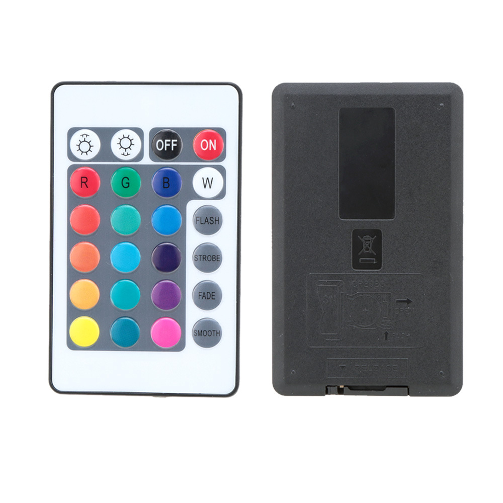 24-key RGB controller, 12V IR infrared LED light strip and light bar module, seven-color dimming controller, dual panels details Picture