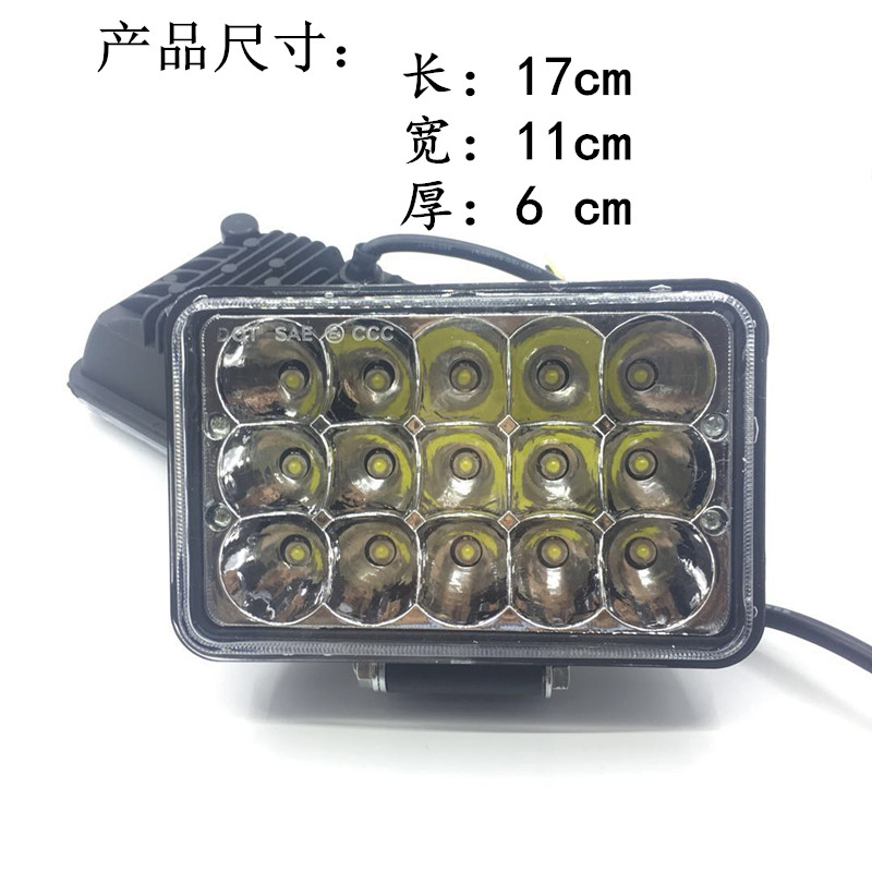 The 45W ultra-bright led headlight for trucks is a high-power 5-inch square work light for engineering vehicle lighting Application Scenario