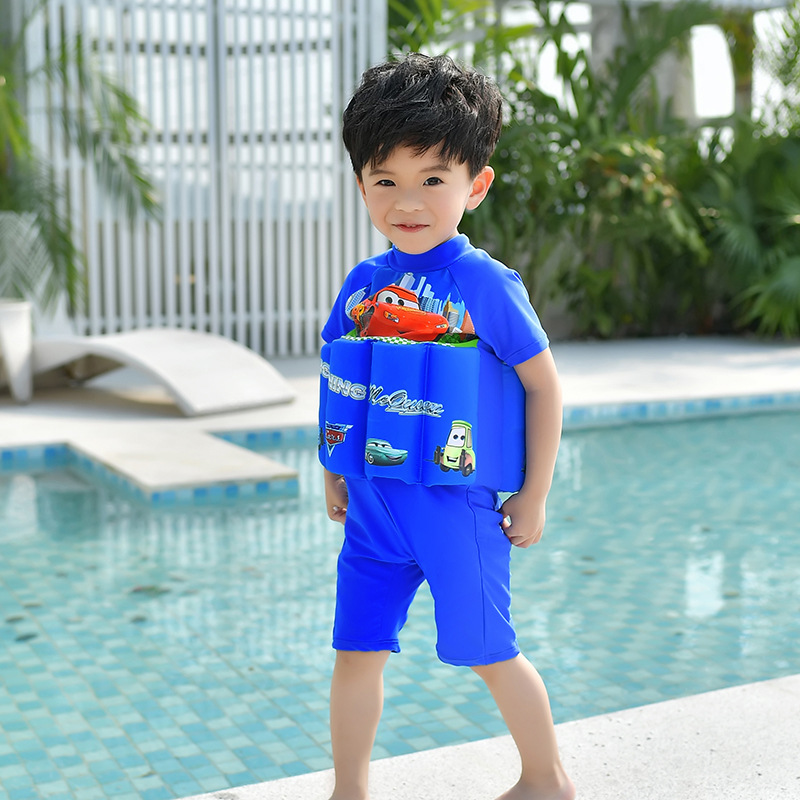 New kiddie swimsuit Boy cartoon baby Kiddie Conjoined learn to swim buoyancy swimsuit float swimsuit Application Scenario