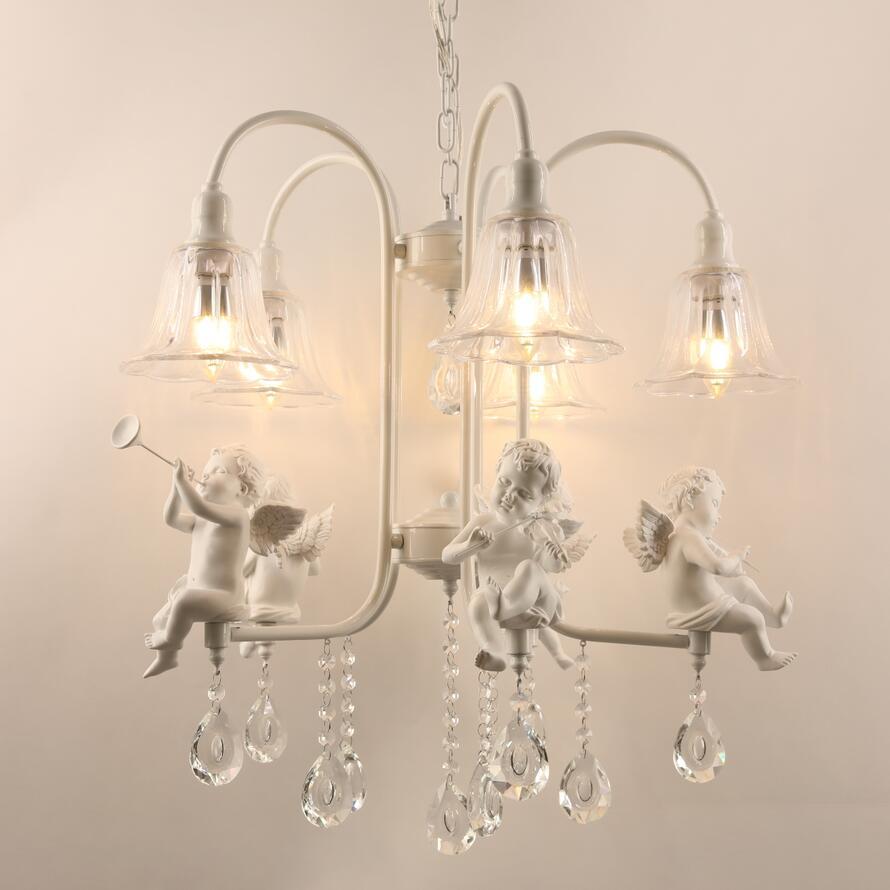 Nordic style American countryside angel dining room lamp living room lamp decoration sweet bedroom chandelier
