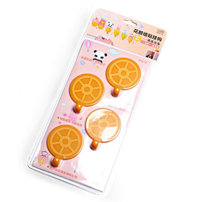 创意卡通DIY花颜壁纸强力无痕挂钩 家居浴室装饰墙贴粘钩产品图