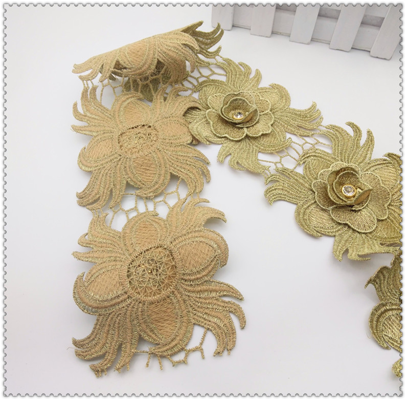 High-end gold thread water-soluble lace