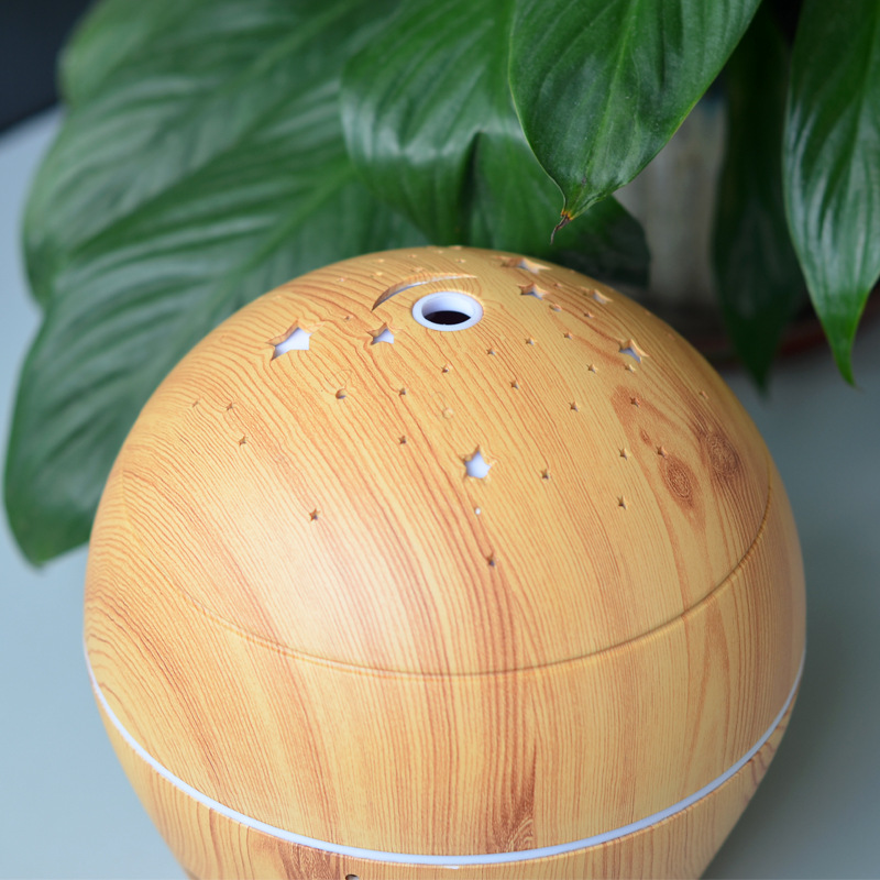 Diffuser, Starry Sky Aroma Diffuser, 500ml wood grain humidifier, essential oil diffuser Specification drawing