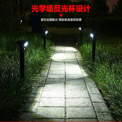 Amazon hot spot insert lawn lamp solar street lamp outdoor LED garden landscape lamp small wall lamp manufacturer details Picture