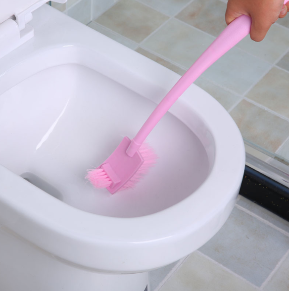 Double-sided thickened long-handled toilet brush for dead corners, toilet brush for cleaning curved crevices, and sanitary brush Specification image