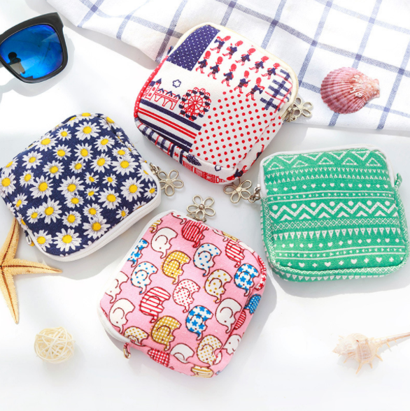 新款清新风可爱卫生棉包零钱包收纳大容量女生姨妈巾包