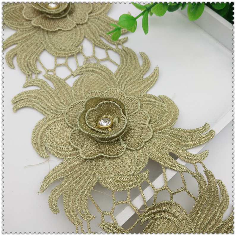 High-end gold thread water-soluble lace Specification image