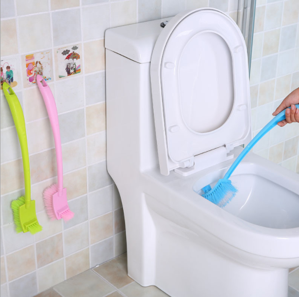 Double-sided thickened long-handled toilet brush for dead corners, toilet brush for cleaning curved crevices, and sanitary brush details Picture