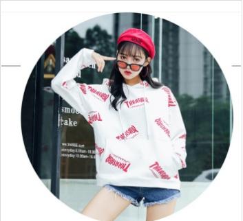 A loose hooded sweatshirt for female students, a versatile and soft girl ulzzang long-sleeved couple's jacket Specification image
