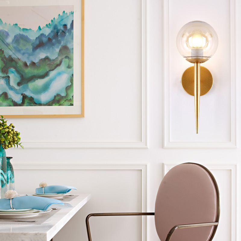 Living room corridor wall lamp modern simple room bed study iron lamp