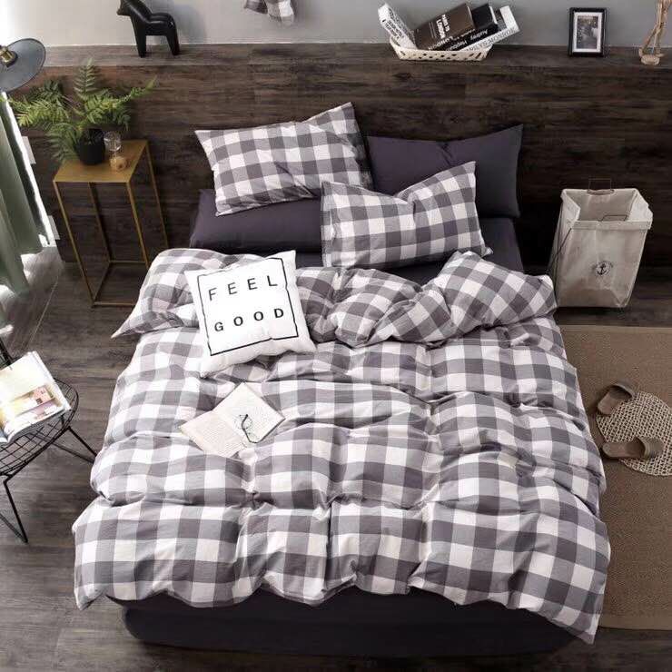 2022 Japanese Quality Nordic Simple Muji Washed Cotton Four-piece Set, Double Bedding, hotel fabric wholesale, Indian cotton details Picture