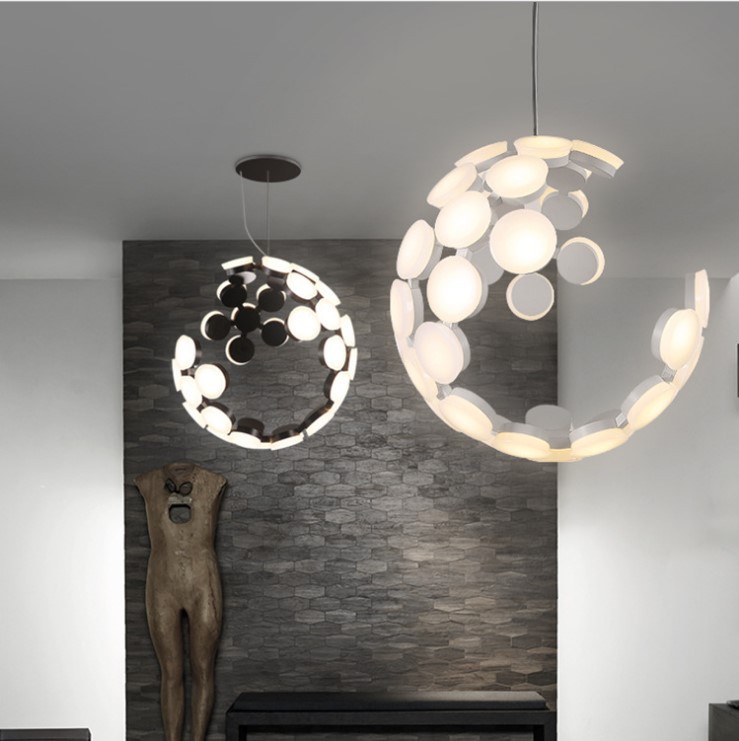 Postmodern art restaurant creative personality Nordic simple bedroom led atmospheric living room chandelier bar full figure