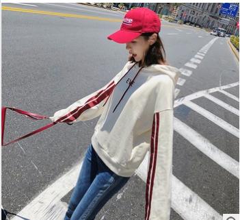 Zhang Dayi hooded hoodie woman new Korean version of loose long-sleeved coat