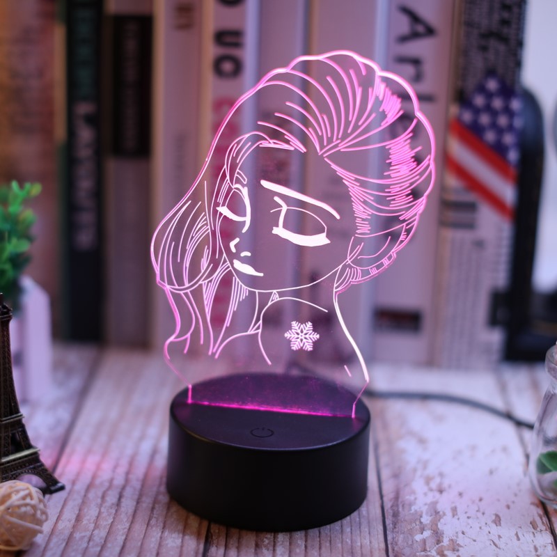 Ed night light 3D lamp bedside lamp electric feeding bedroom
