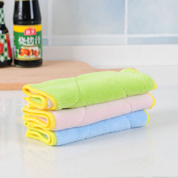 T超细纤维洗碗布 洗碗巾双面不沾油洗碗巾 清洁布抹布百洁布