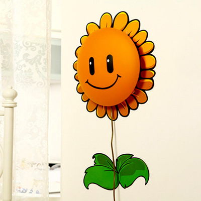 厂家批发耐高温可移除装饰墙贴纸 向日葵3D墙纸壁灯卧室床头灯产品图