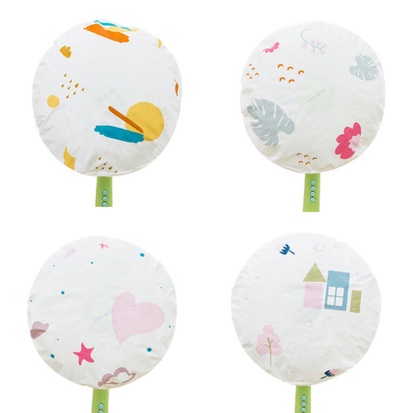 Floral soft fan dust cover Floor fan cover Floor fan cover Cartoon fan cover