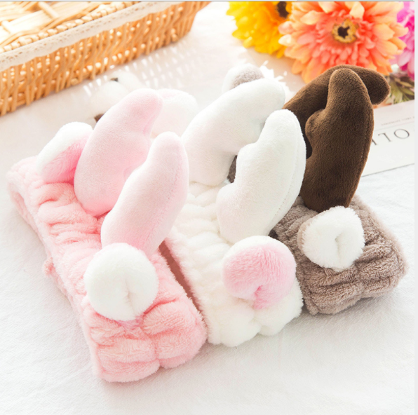 Cute antlers for sale, hairbands for washing faces, hair bands, women's makeup headbands, facial masks, hair ties, velvet, wide hair edges details Picture