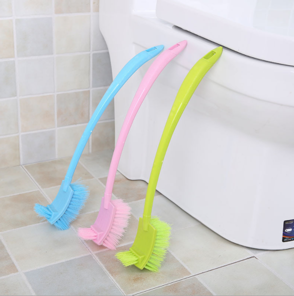 T双面加厚长柄去死角马桶刷 厕所刷子 清洁弯曲缝隙刷卫生刷