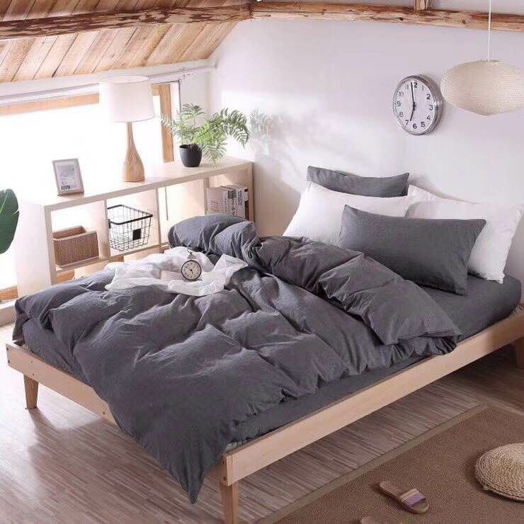Four-piece bed set, pure cotton quilt cover, Arab-style pillow and linen from Chunqiu Home Textile Factory, double Specification image