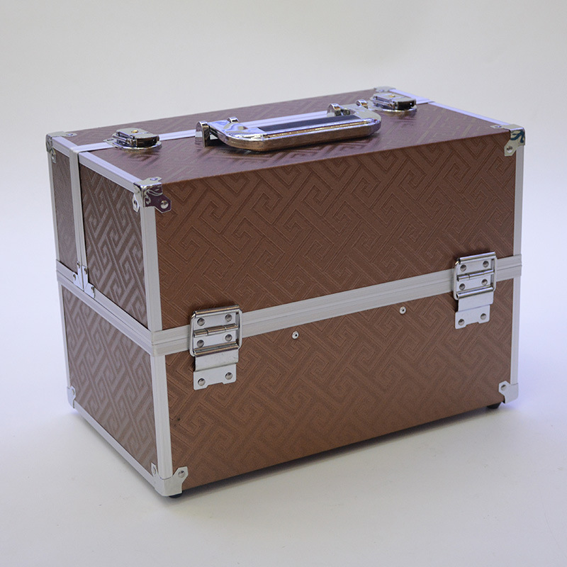 New fashion cosmetic case professional hand - on - hand cosmetic case three - layer double - open cosmetic tattoo case nail tool storage case