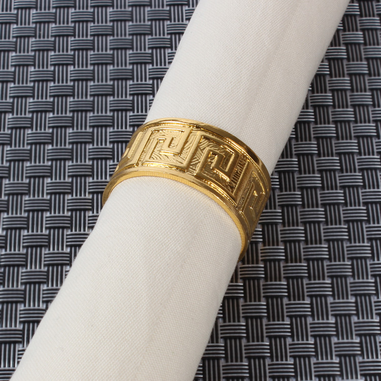 政昊酒店用品 餐巾扣口布圈餐巾圈餐巾环西餐扣 实心回字纹产品图