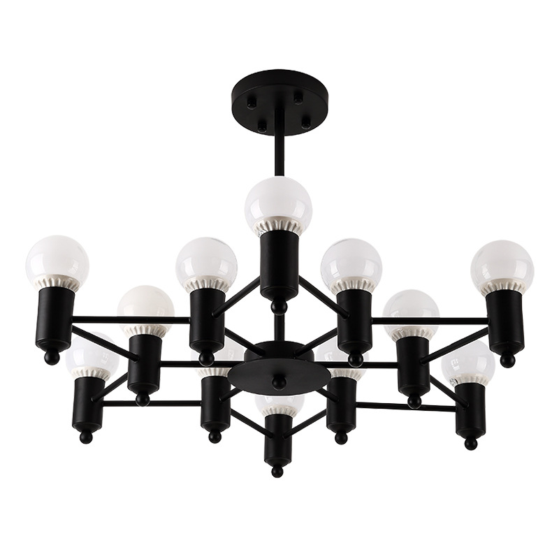 American country, postmodern, simple, Nordic lighting fixtures, personalized and creative living room chandelier E27 full figure