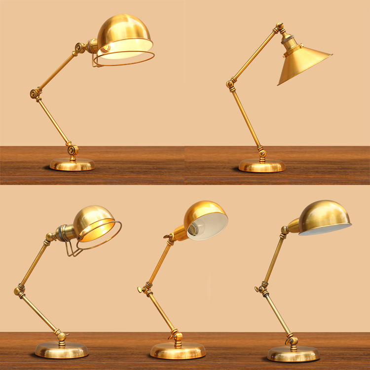 Industrial-style button-type dormitory lamp eye-protecting desk, modern simple and creative energy-saving eye-protecting table lamp led full figure