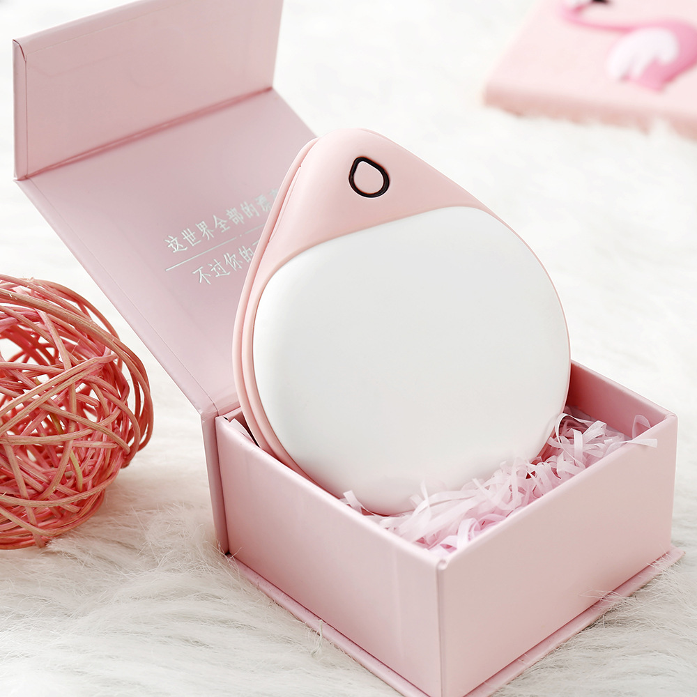 新款水滴暖手宝 USB随身大容量马卡龙充电电热饼 简约暖冬季送礼