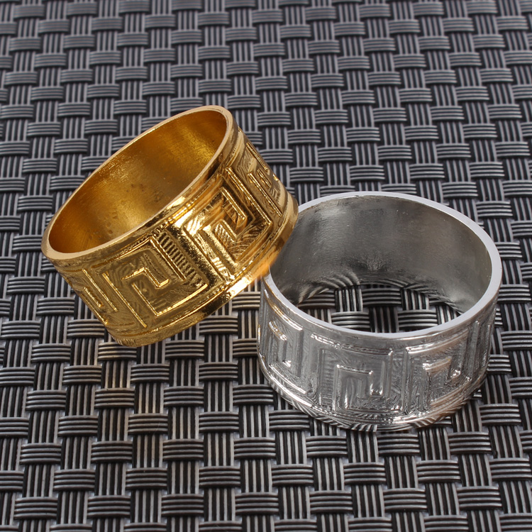 政昊酒店用品 餐巾扣口布圈餐巾圈餐巾环西餐扣 实心回字纹