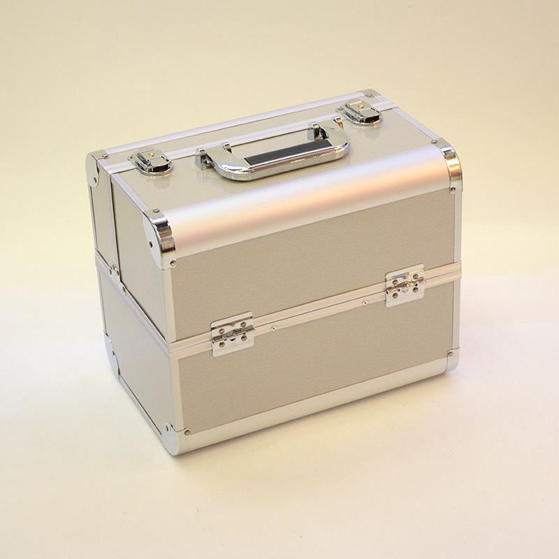 Solid color cosmetic case Elegant portable multi-layer double open cosmetic tattoo case Manicure toolbox cosmetic case