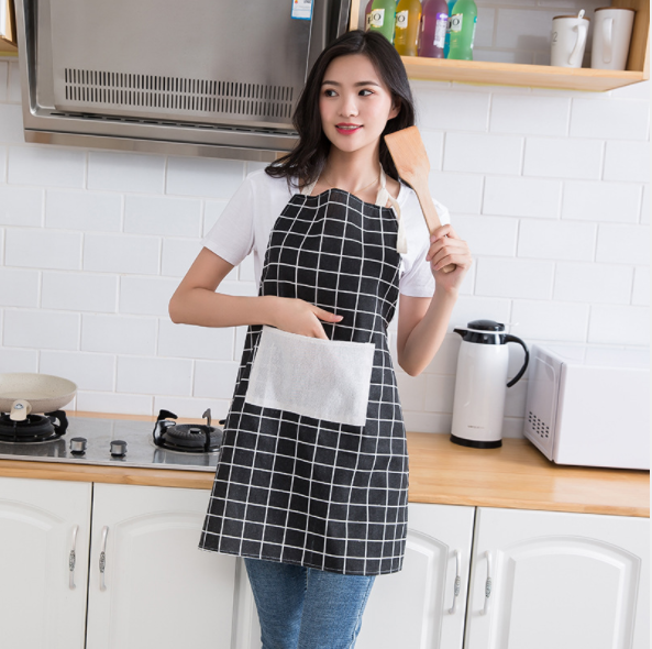 围裙韩版时尚可爱女厨房做饭防水防油成人男背心式家用定制印logo细节图