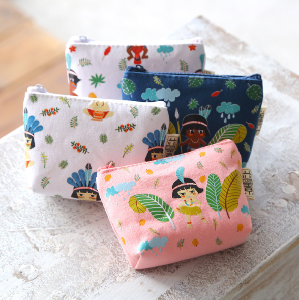 Wild Wench cartoon cute portable fabric change packaging coin bag Canvas can be customized storage bag