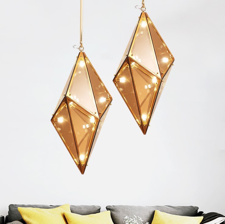ins Nordic living room chandelier, postmodern, simple, creative and elegant magic bean molecular lamp full figure