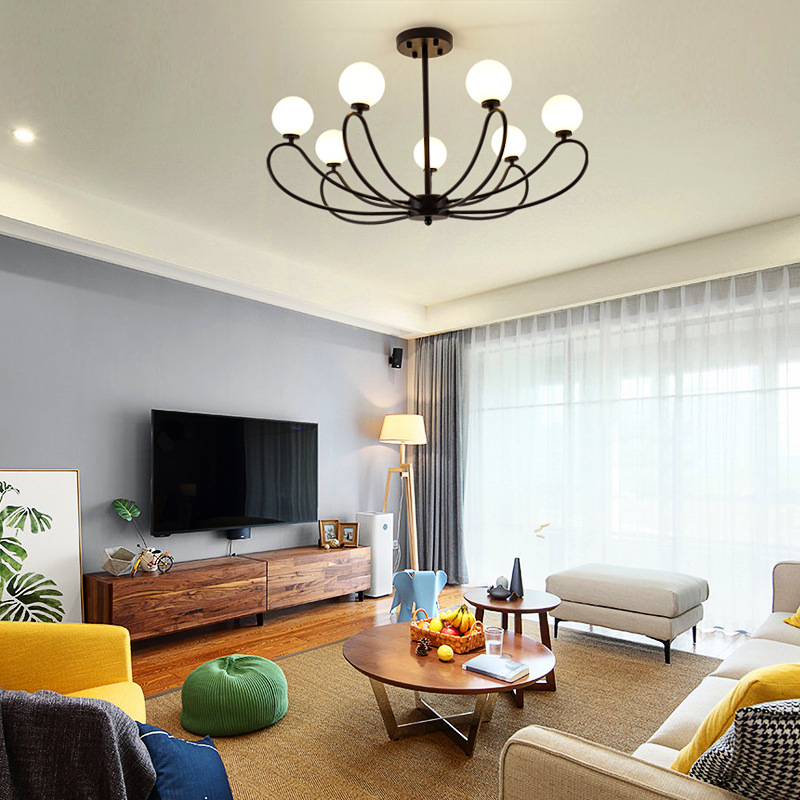 Nordic G4 creative living room dining room lamp simple study office table lamp postmodern LED chandelier