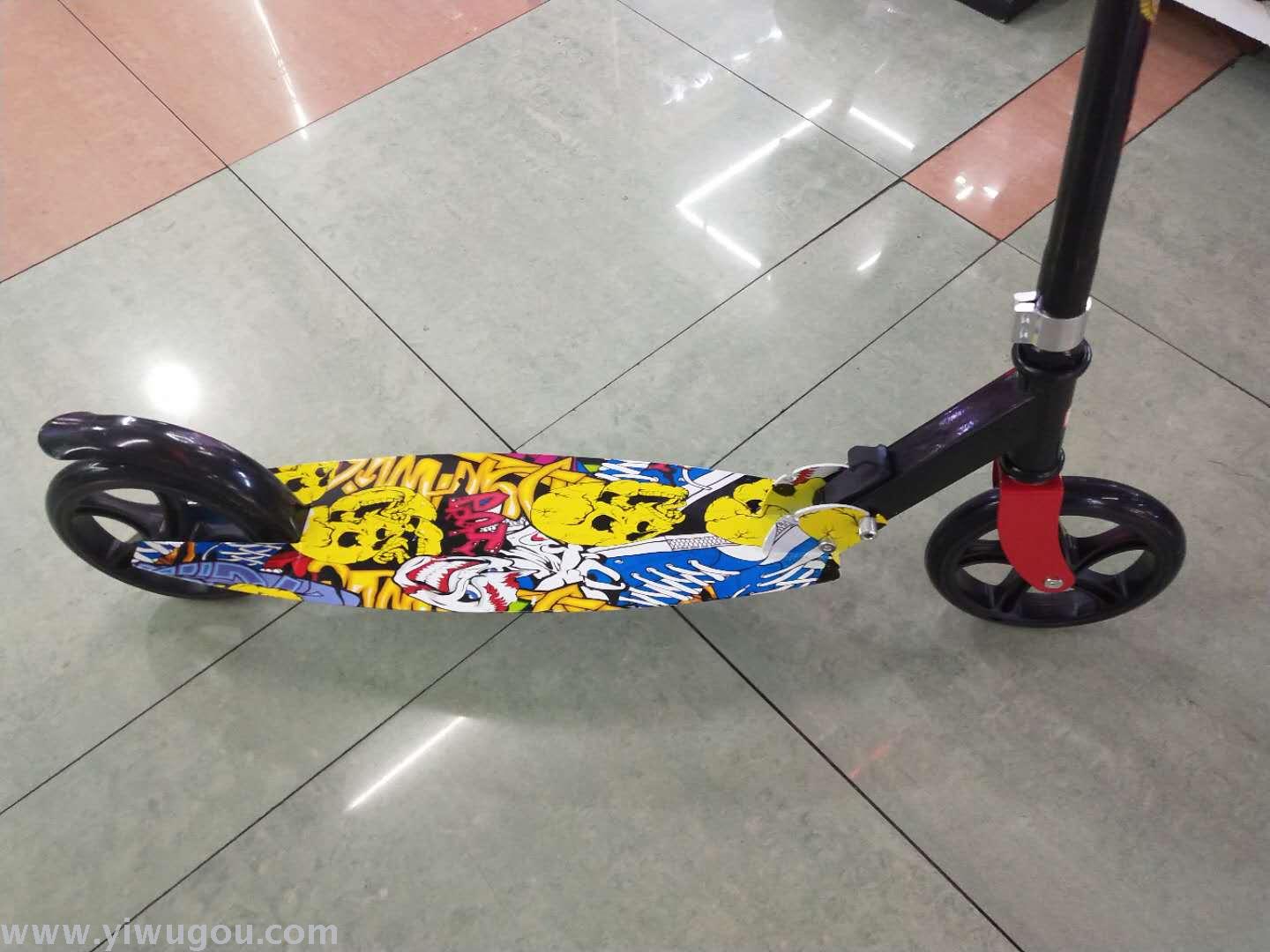 Water Transfer Printing Adult Mobility Scooter Wide Plate Pu200mm Wear-Resistant Wheel details Picture