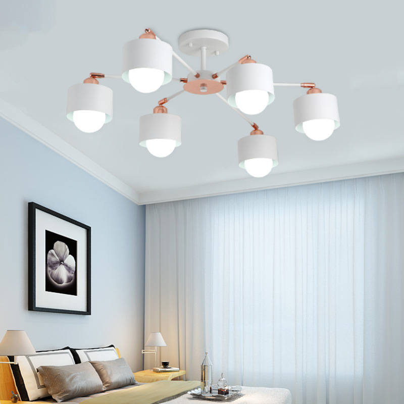 Nordic postmodern creative LED living room, bedroom, dining room, chandelier, iron art lighting