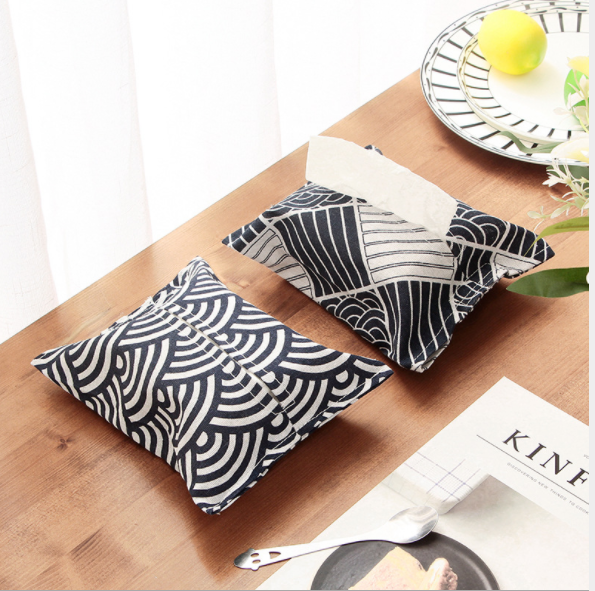 棉麻纸巾套纸抽包布艺车载抽纸袋纸巾盒抽纸盒产品图