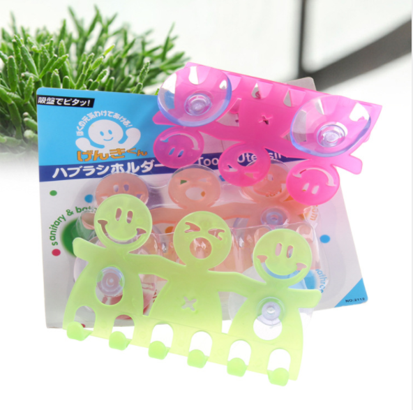 儿童卡通牙刷架 牙刷架吸盘 创意牙刷架 创意可爱小人