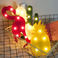 火烈鸟独角兽椰子树五角星造型灯圣诞房间装饰灯图