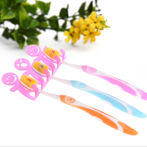 儿童卡通牙刷架 牙刷架吸盘 创意牙刷架 创意可爱小人产品图