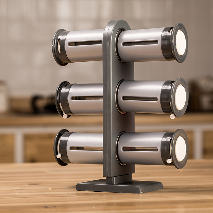 TV产品Magnetic Spice Stand 站立式磁铁调味架厨房6只装调料瓶罐