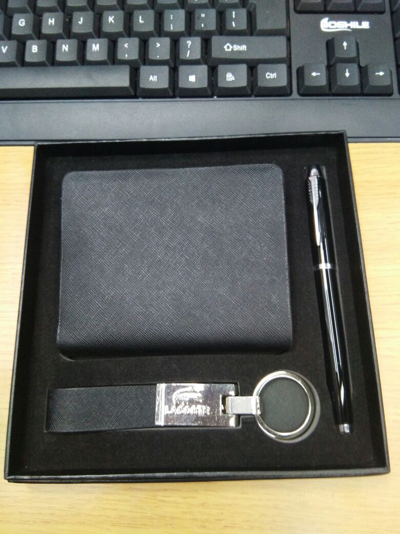 金属笔+钥匙扣+钱包