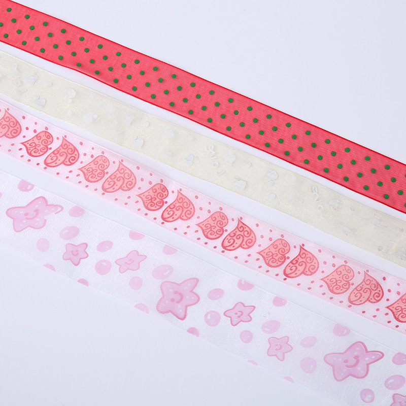 Hot New Cartoon Printing Snow Gauze With Clothing Wedding Decoration Snow Gauze With Gift Box Packaging Ribbon Wholesale details Picture