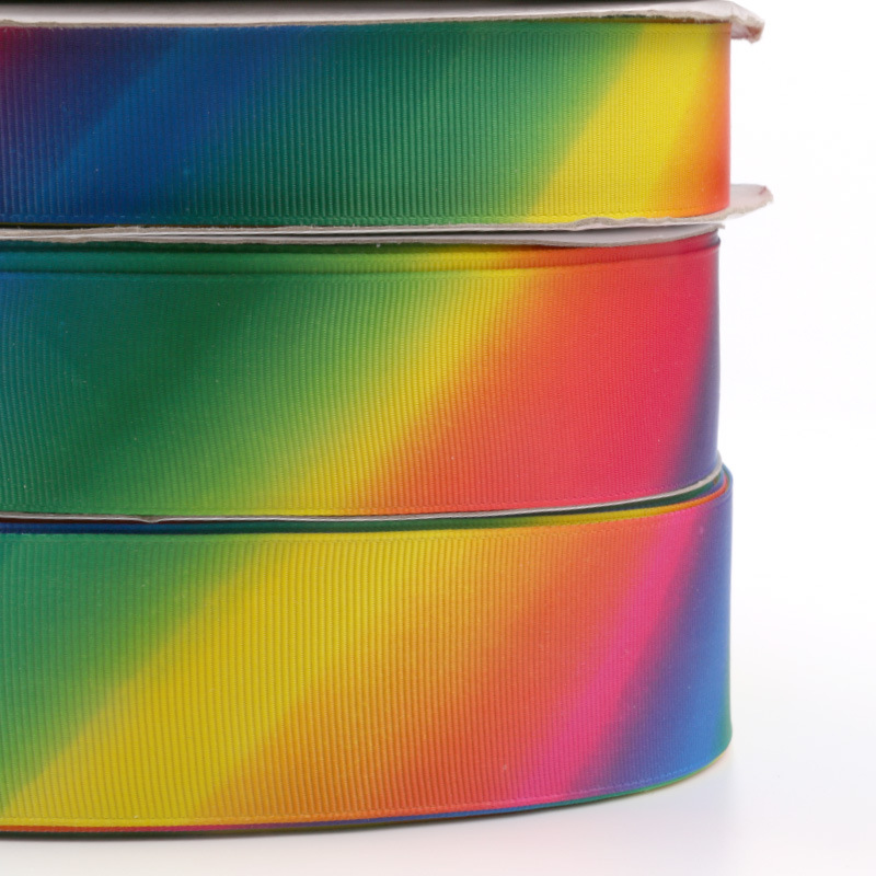 Manufacturers Supply Double-Sided Colorful Gradient Rainbow Ribbon Polyester Ribbon Bow Ribbon Can Be Customized In Various Sizes Application Scenario